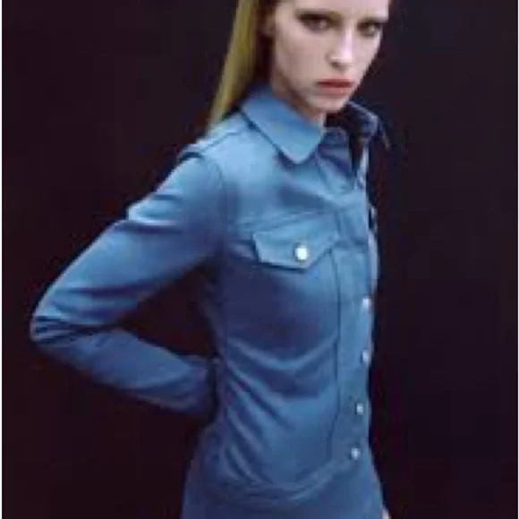 Zara Women's Blue Jacket Shacket Dress - Picture 2 of 3